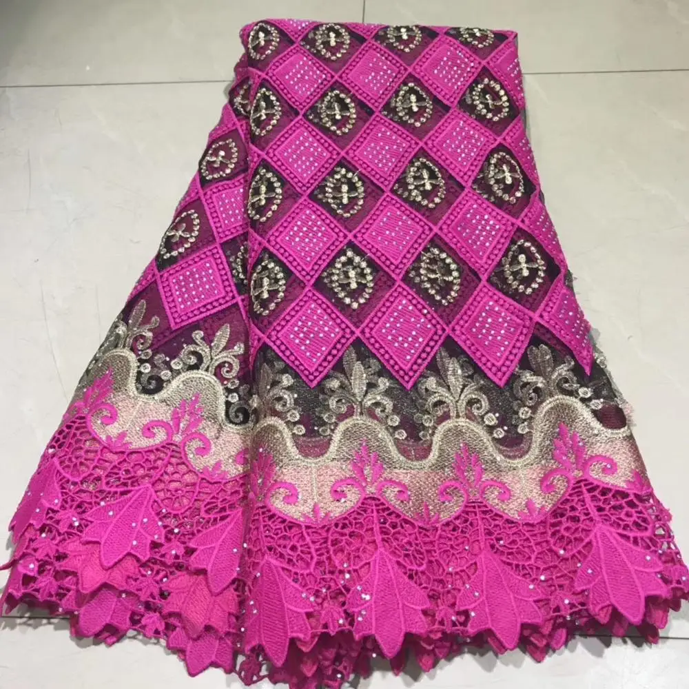 

2019 High Quality Nigerian Tulle Lace Fabrics Latest stones Mesh African Lace Fabric Bride French Net Lace Fabric NLYJUL152