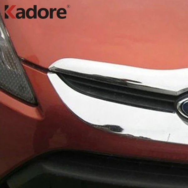 Для Ford Fiesta 2009 2010 2011 Хромированная передняя решетка гриль капот крышка двигателя отделка ABS аксессуары для внешней отделки