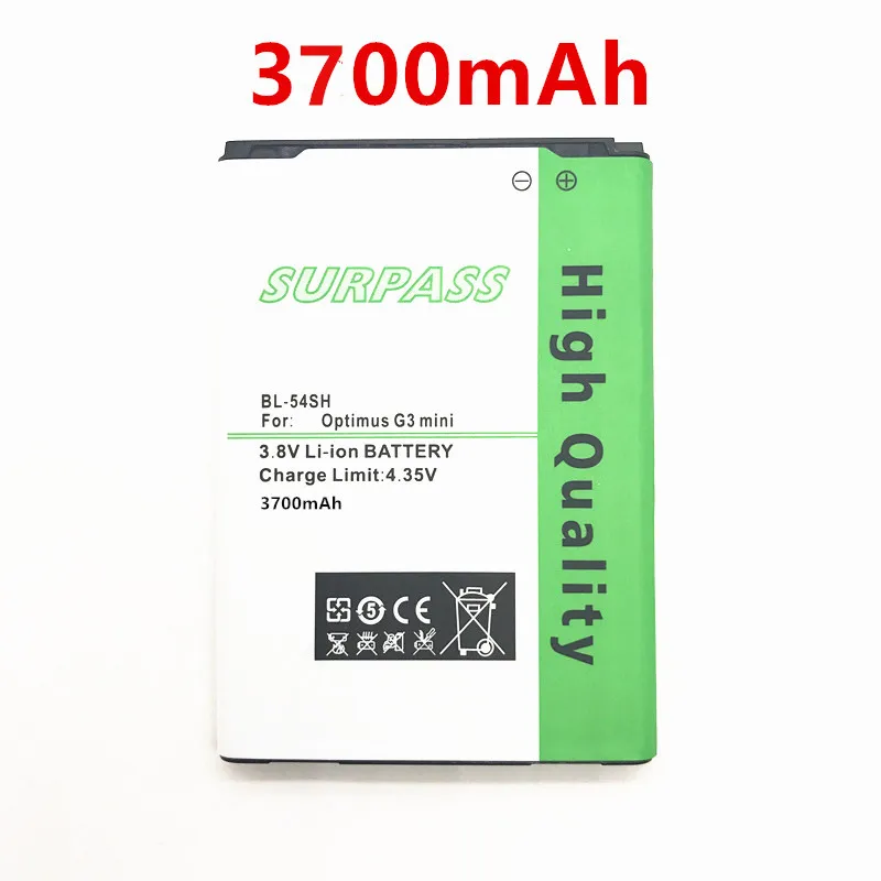 3700 мА/ч BL 54SH Батарея для LG Optimus G3 Beat G3mini мини G3S B2MINI D725 D728 D729 D722 D22 BL54SH батареи