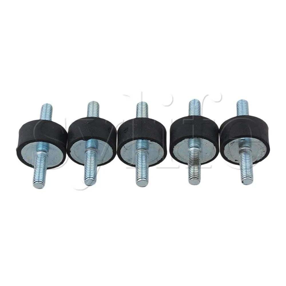 

30x15mm Black+Silver Double Ends Screw Silentblock For Air Compressor Pack Of 5