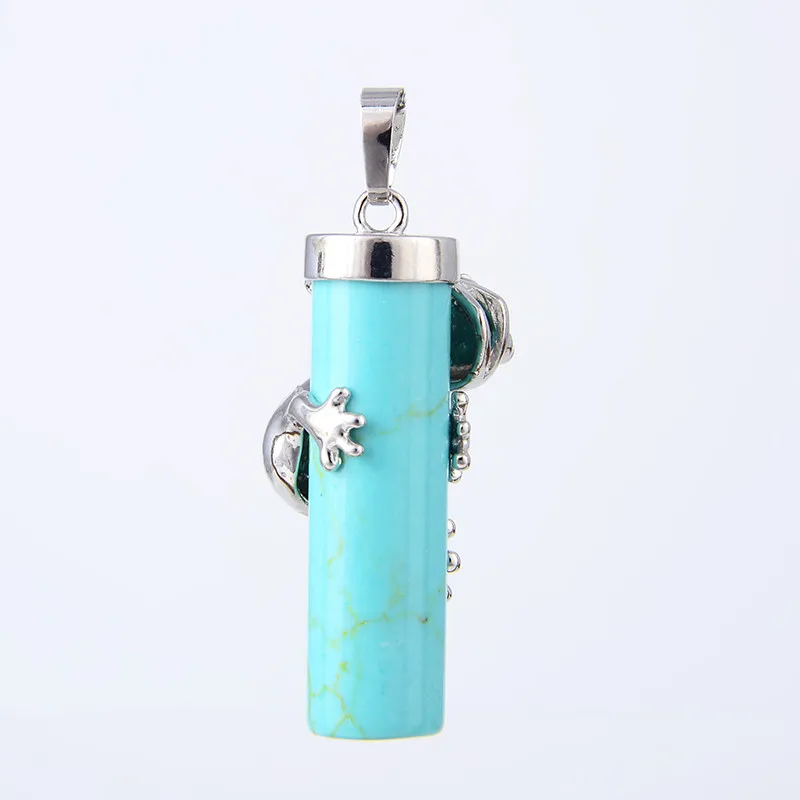 Модное ювелирное изделие колонна из натурального камня аметисты ожерелье