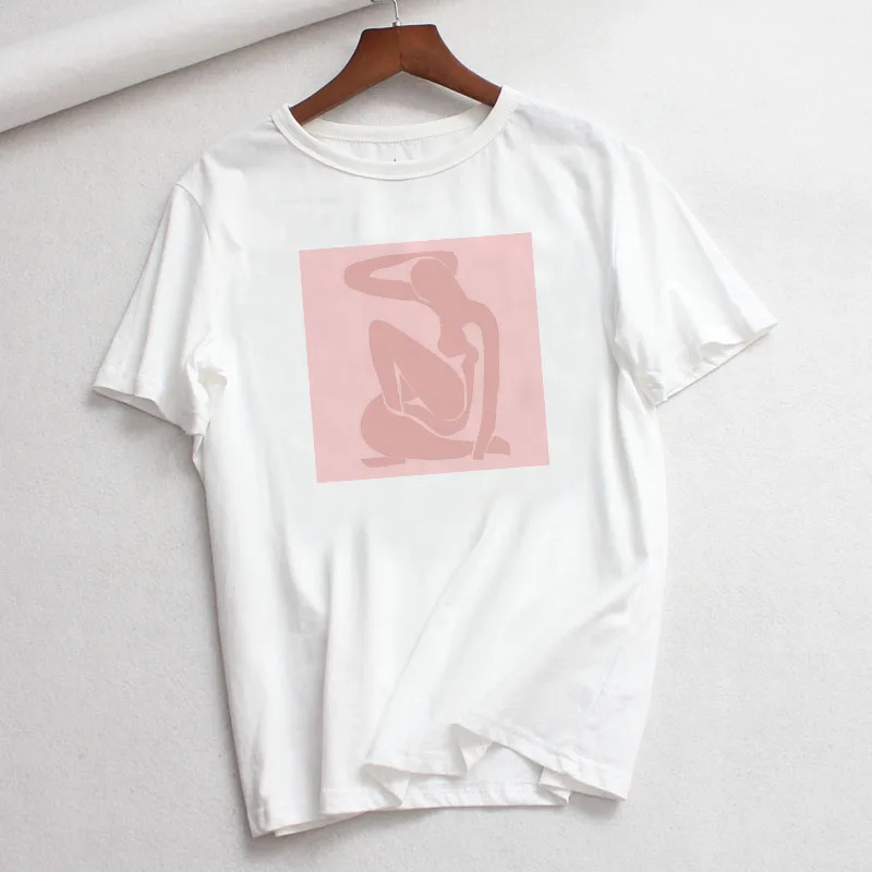 Matisse, летняя новинка, модная женская повседневная одежда, большой размер, винтажный принт с буквами, свободный короткий рукав, Harajuku Ulzzang, топы, Веселая Футболка