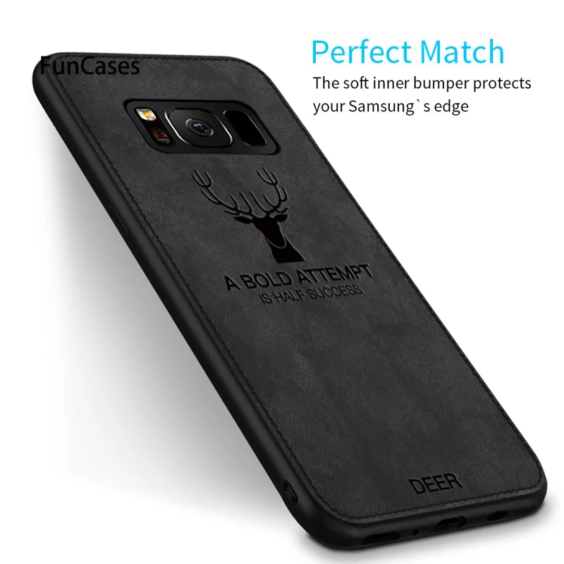 Ткань Олень чехол для телефона samsung Galaxy S10 S9 S8 Plus Note 9 8 A6 A7 J4 J6 2018 J530 J730