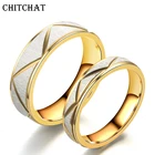 Золотые обручальные кольца для мужчин, женщин, мужчин, обручальные кольца для влюбленных в юбилей, 316L, парные кольца из нержавеющей стали