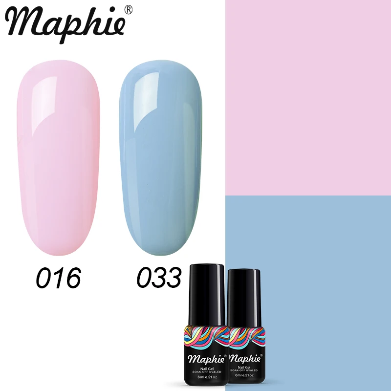 5 Maphie 2 шт/набор гель-лака для ногтей Блестящий цветной гель нужно базовое верхнее покрытие излечивается УФ/Светодиодная лампа 78 цветов на выбор - Цвет: 5
