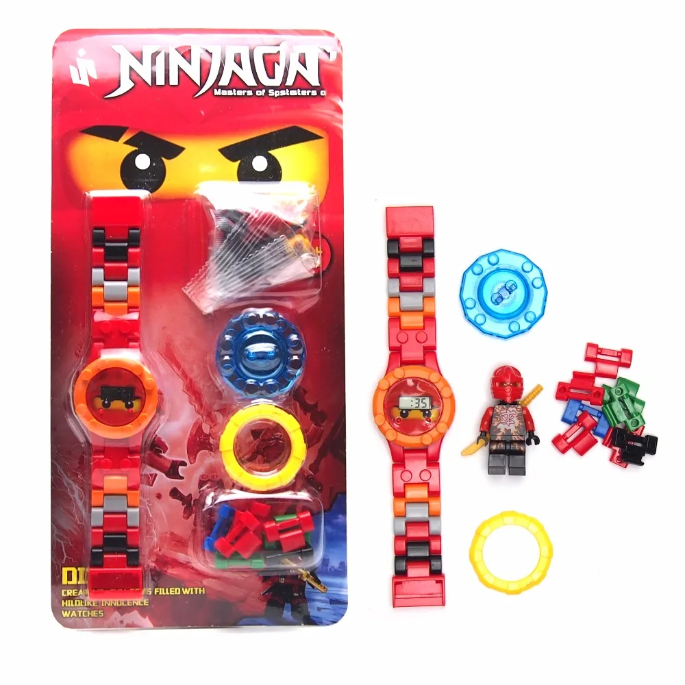 NinjagoINGlys супер Hero Mini строительные блоки часы кирпичи совместимые legoe Цифры игрушки