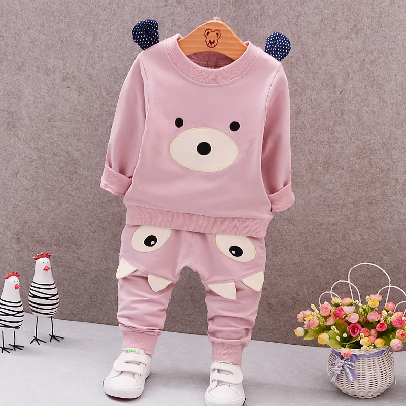 2017 новорожденных Осень детская одежда для мальчиков и девочек с длинным рукавом