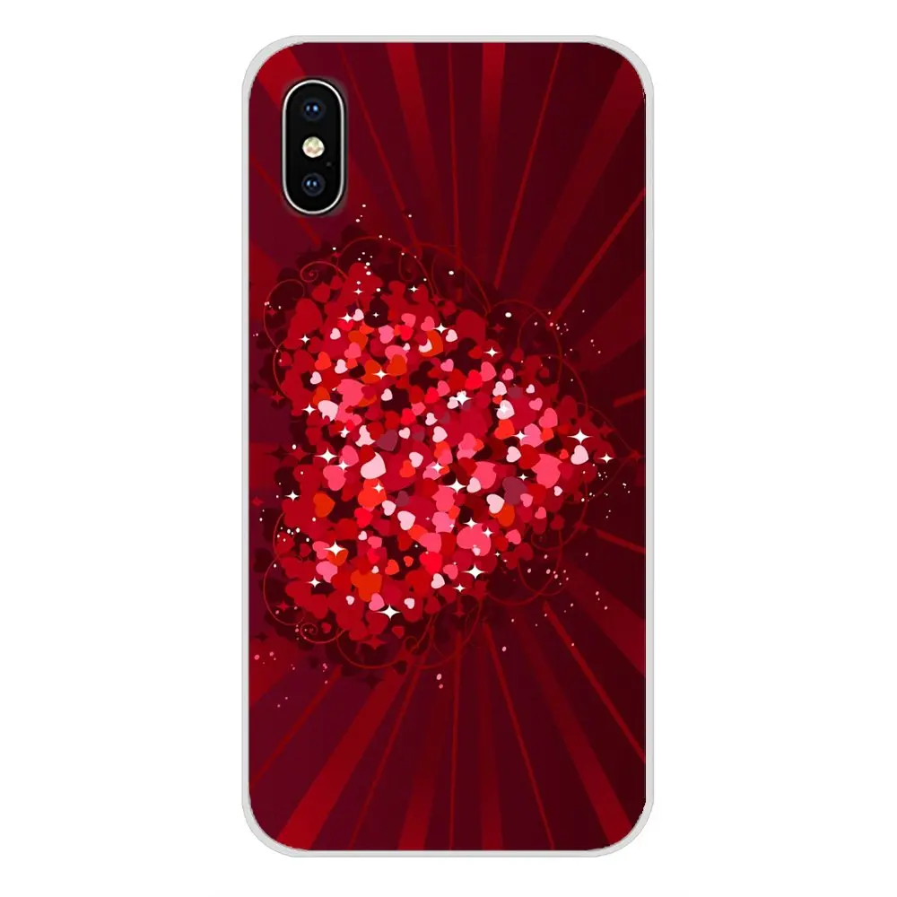 Силиконовый чехол для телефона с романтичным розовым красным сердечком Motorola Moto X4