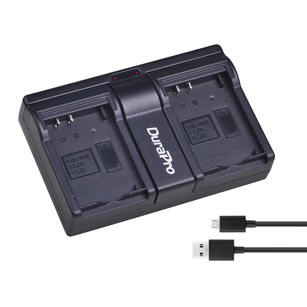 Durapro 4 шт. 1200 мАч EN-EL20 EN EL20 аккумуляторная батарея + USB двойное зарядное устройство
