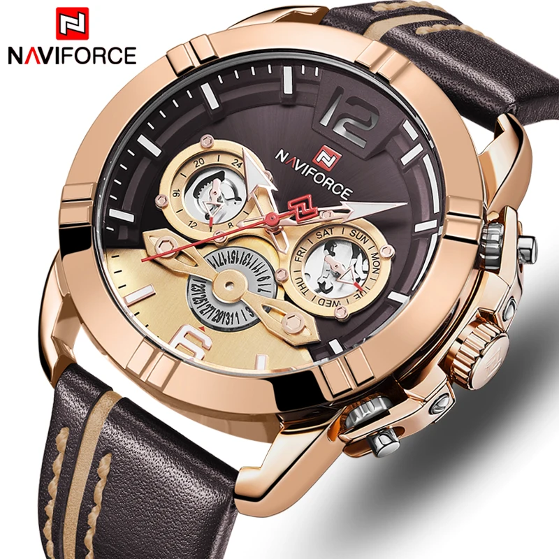 Часы NAVIFORCE мужские кварцевые водонепроницаемые спортивные с датой | Наручные