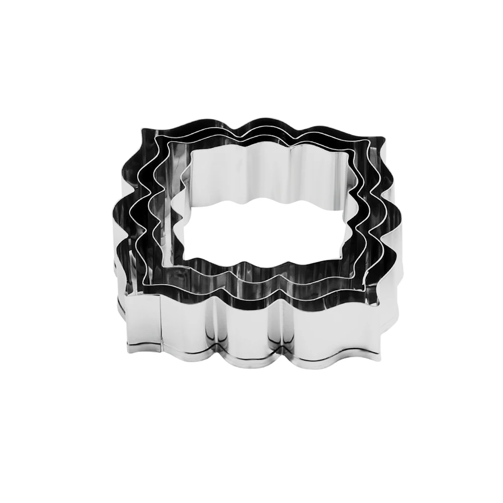 D Hilife торта Fondant(сахарная) печенья Cuttter пресс-форм Нержавеющая сталь рамка фруктовый Овощной кухонный инструмент торта украшения 4 шт./компл - Цвет: D