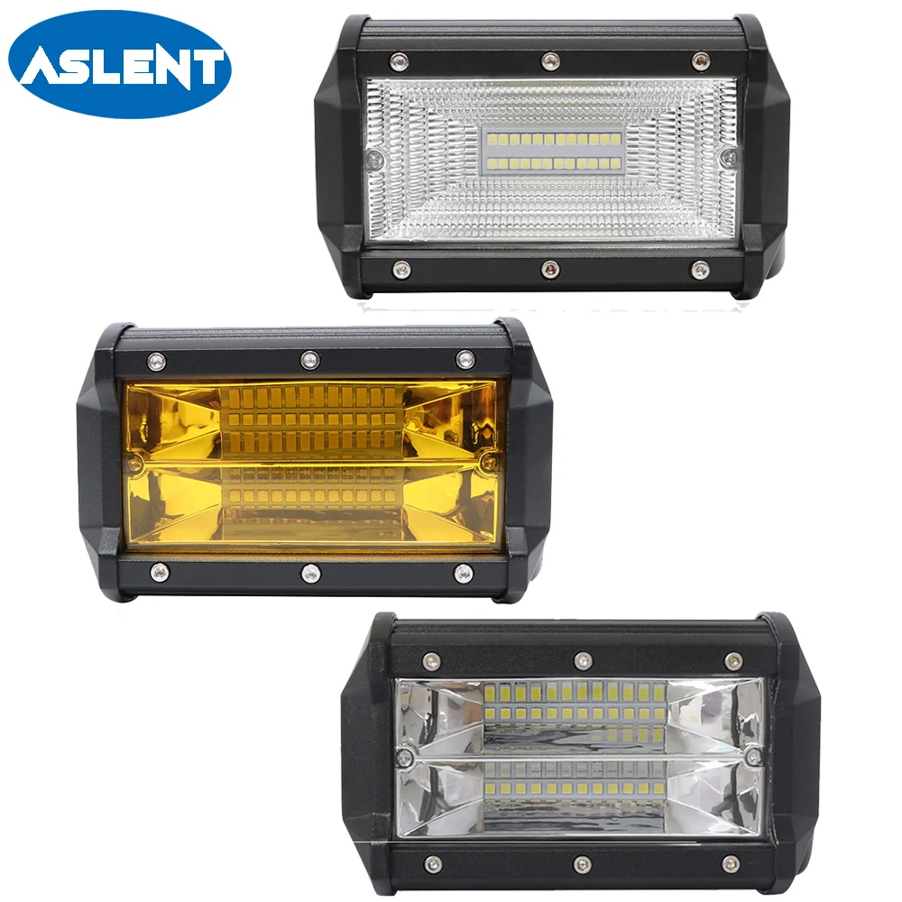 Aslent 5 &quot72W фары для 2 рядной светодиодный рабочий светильник 12v 24v Светодиодные