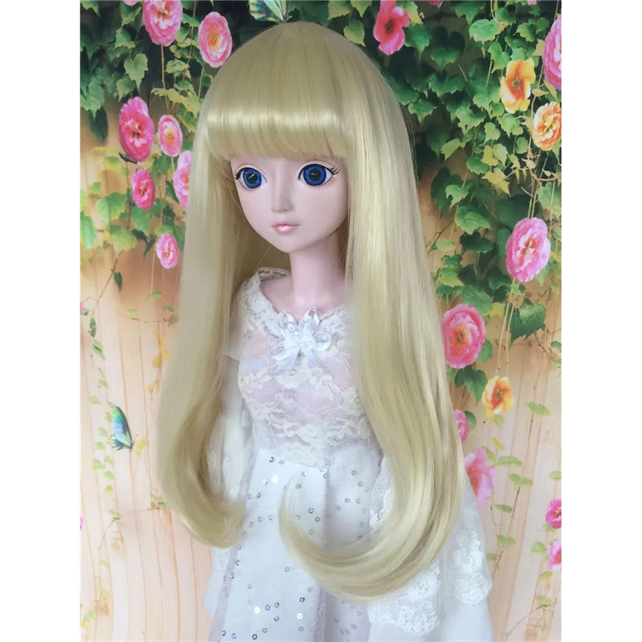 Cateleya BJD SD кукла волосы груша голова длинные прямые микро-рулон материал