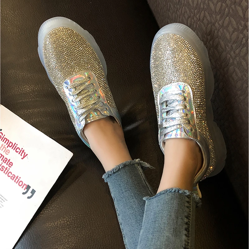 Брендовые женские прозрачные кроссовки на толстой подошве женская обувь