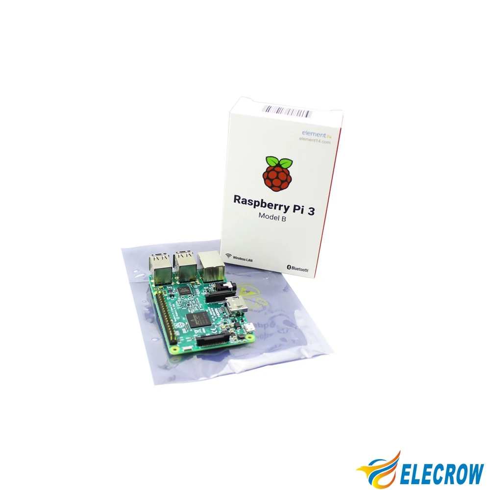 Elecrow Raspberry Pi 3 модели B 1 ГБ Оперативная память 4 ядра 2 ГГц 64 бит Процессор Wi-Fi Bluetooth