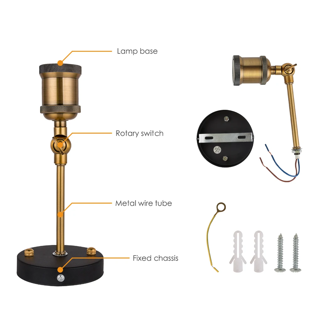 Современное Ретро Бра Старинные Промышленного Стиле Лофт Металл Стекло