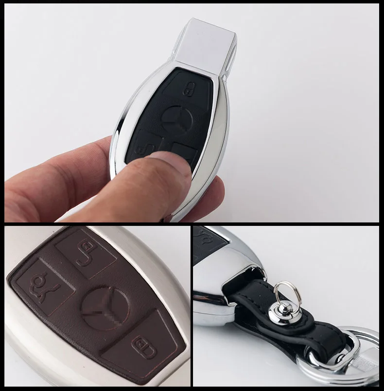 Журнал-сплав металлик Smart Remote Брелок Shell кожа кнопку чехол для Benz серии