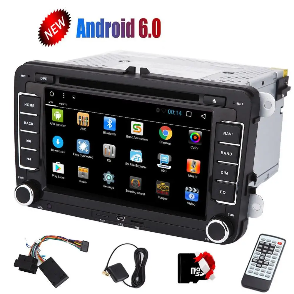 Android 6.0 4 ядра автомобильный DVD Радио стерео GPS Navi для VW Passat Golf Jetta|stereo gps|quad core carcar dvd