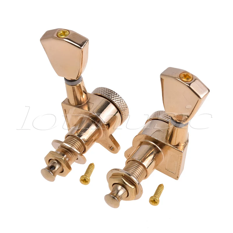 Electric Acoustic Guitar Tuning Pegs Keys Tuners Machine Heads 3x3 Gold 4 Set enlarge