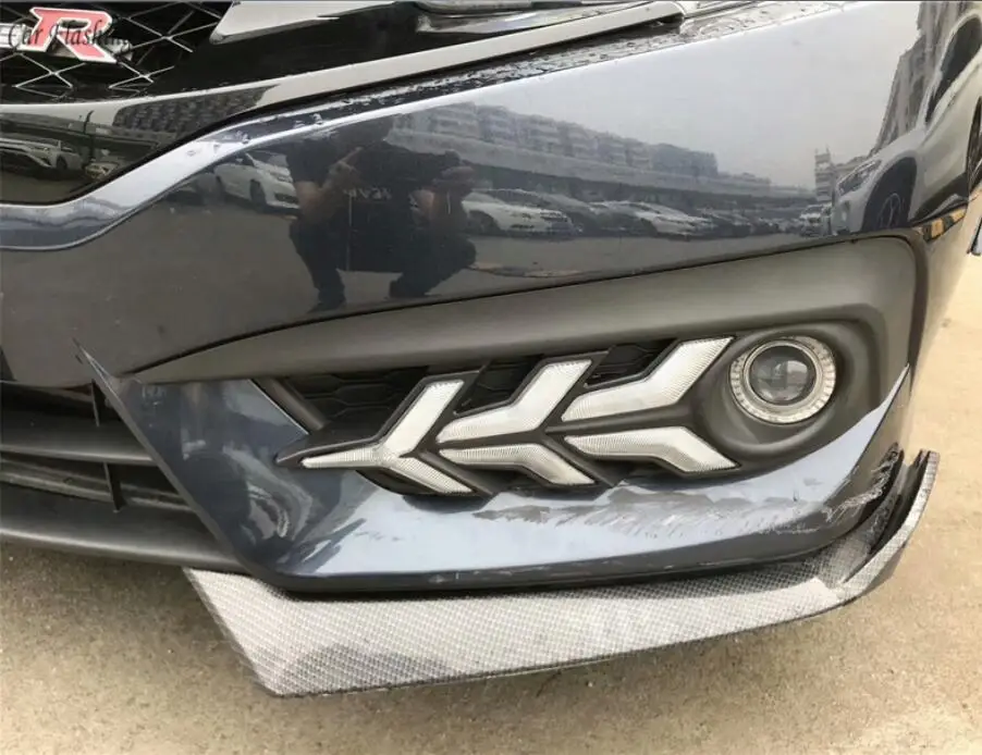 Один комплект автомобильных аксессуаров для Honda Civic дневные огни 2016 2017 2018