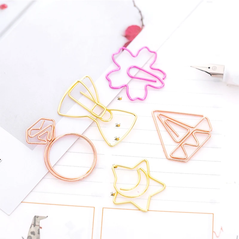 10 шт./лот Coforful Bookmark с фламинго для книг милые металлические зажимы бумаги