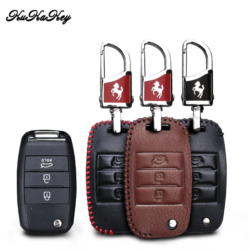 

KUKAKEY Car Key Case Cover Skin For KIA Sid Rio Soul Sportage Ceed Sorento Cerato K2 K3 K4 K5 Smart Key Bag Holder Shell