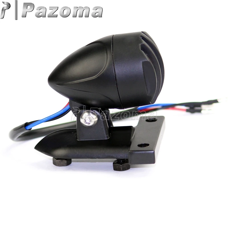 Светодиодный алюминиевый черный Задний стоп-сигнал для мотоцикла PAZOMA