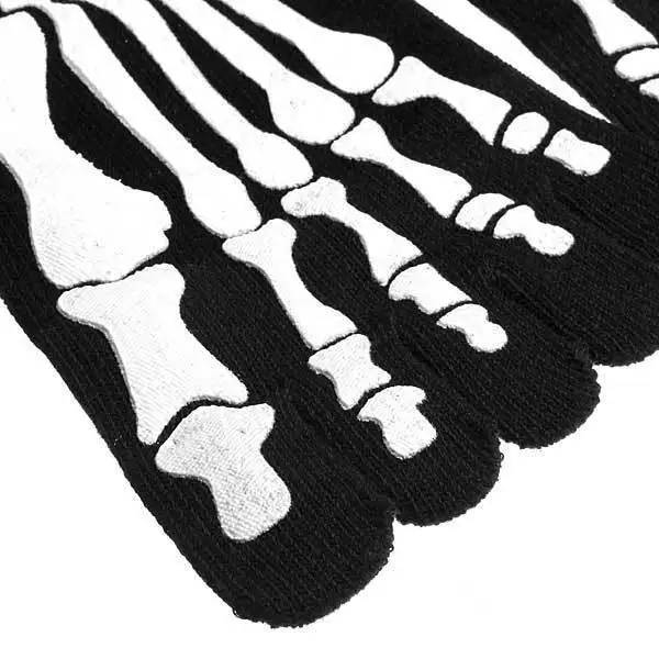Fanwood Mens Five Toes Sock Soft Paw Skeleton Novelty Socks | Тематическая одежда и униформа