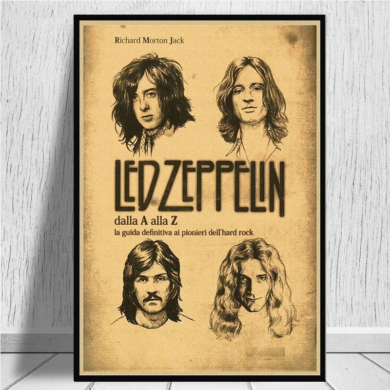 Led Zeppelin рок-музыка крафт-бумага постер для бара/Кафе Ретро плакат декоративной живописи