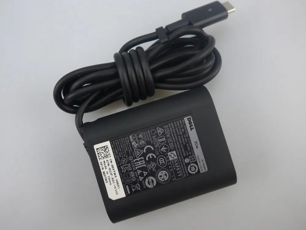 Оригинальные для Dell 30 Вт USB C HA30NM150 DA30NM150 0F17M7 08XTW5 Latitude 11 5000 5175 7275 XPS 12 9250 адаптер