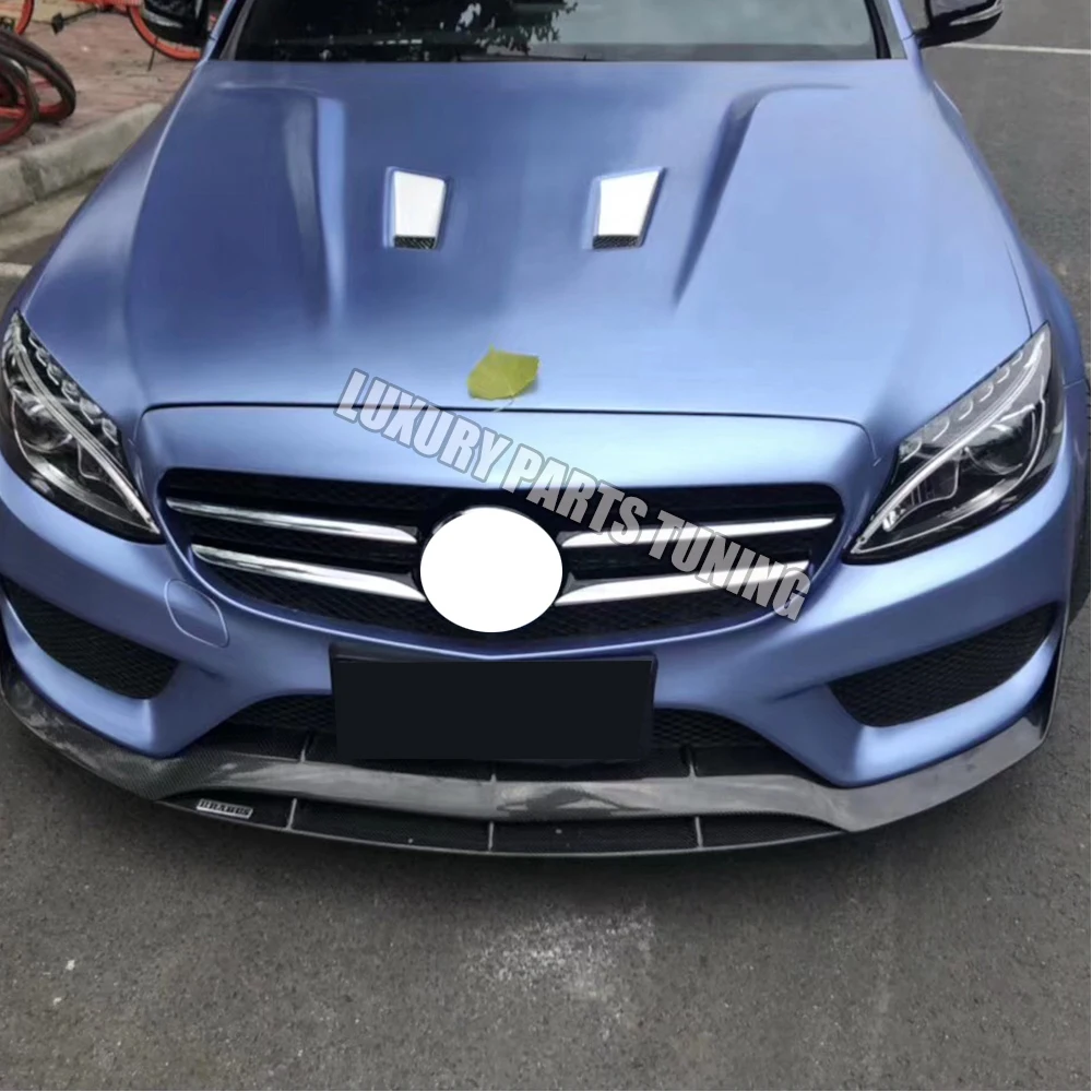 W205 C43 AMG углеродное волокно B Стиль передняя губа для Benz W205 C180 C200 C300 C43 с Amg посылка Седан 4DR-(без C63