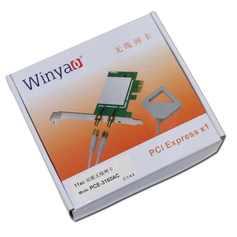 Беспроводная сетевая карта Winyao PCI E X1 Двухдиапазонная 2 4/5 ГГц адаптер NIC с intel