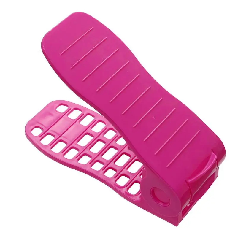 Hot Pink Горячая Новое поступление multi-Цветной Дисплей обувь стойки компактный Пластик легко стойку обувь органайзер для хранения Organizador де Sapato# TX - Цвет: Hot Pink