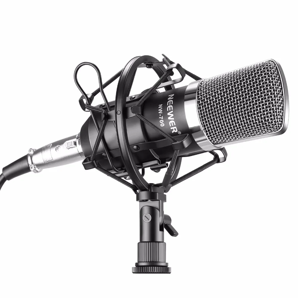 Neewer NW-700 Профессиональная студия вещания и записи конденсаторный микрофон набор в том числе: микрофон+ амортизатор+ кабель