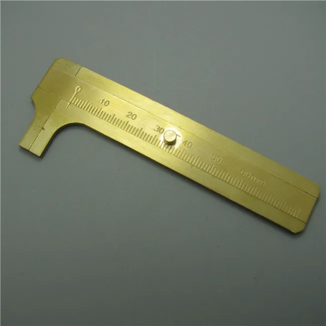 Мини Твердый латунный медный скользящий Калибр штангенциркуль 80 мм всего 8 см для
