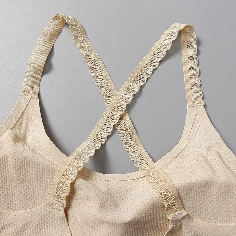 Women Lace Shoulder Strap Tank Tops Beauty Back Bra Cross Bralette Bustier Underwear | Женская одежда