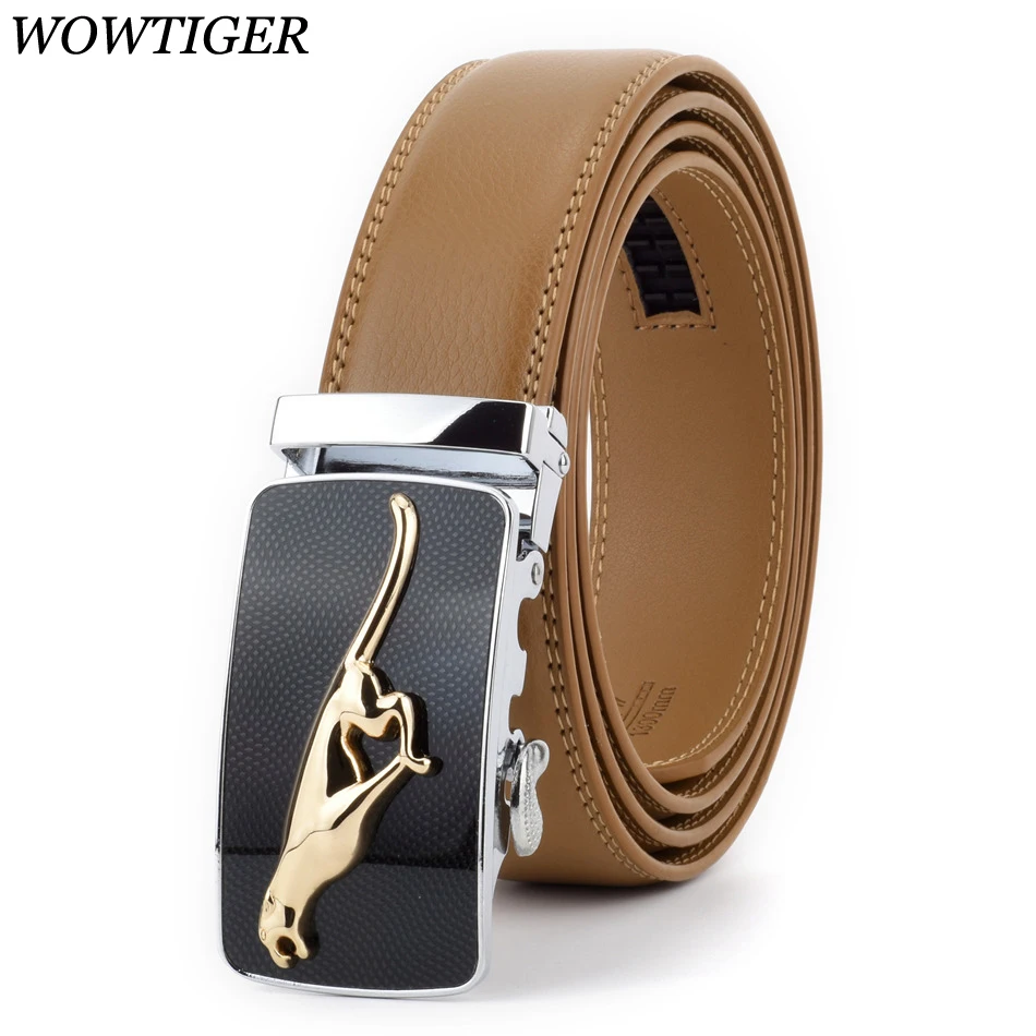 Ремень WOWTIGER мужской из воловьей кожи роскошный модный дизайнерский пояс с