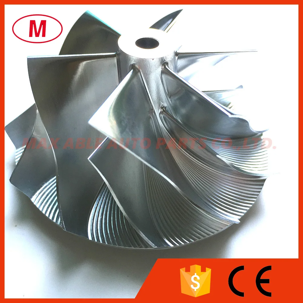 GT15-25 702549-0008HF V1 50,20/65,00 мм 6+ 6 лезвий вперед высокопроизводительный турбинный Алюминий 2618/фрезерный/рабочее колесо компрессора