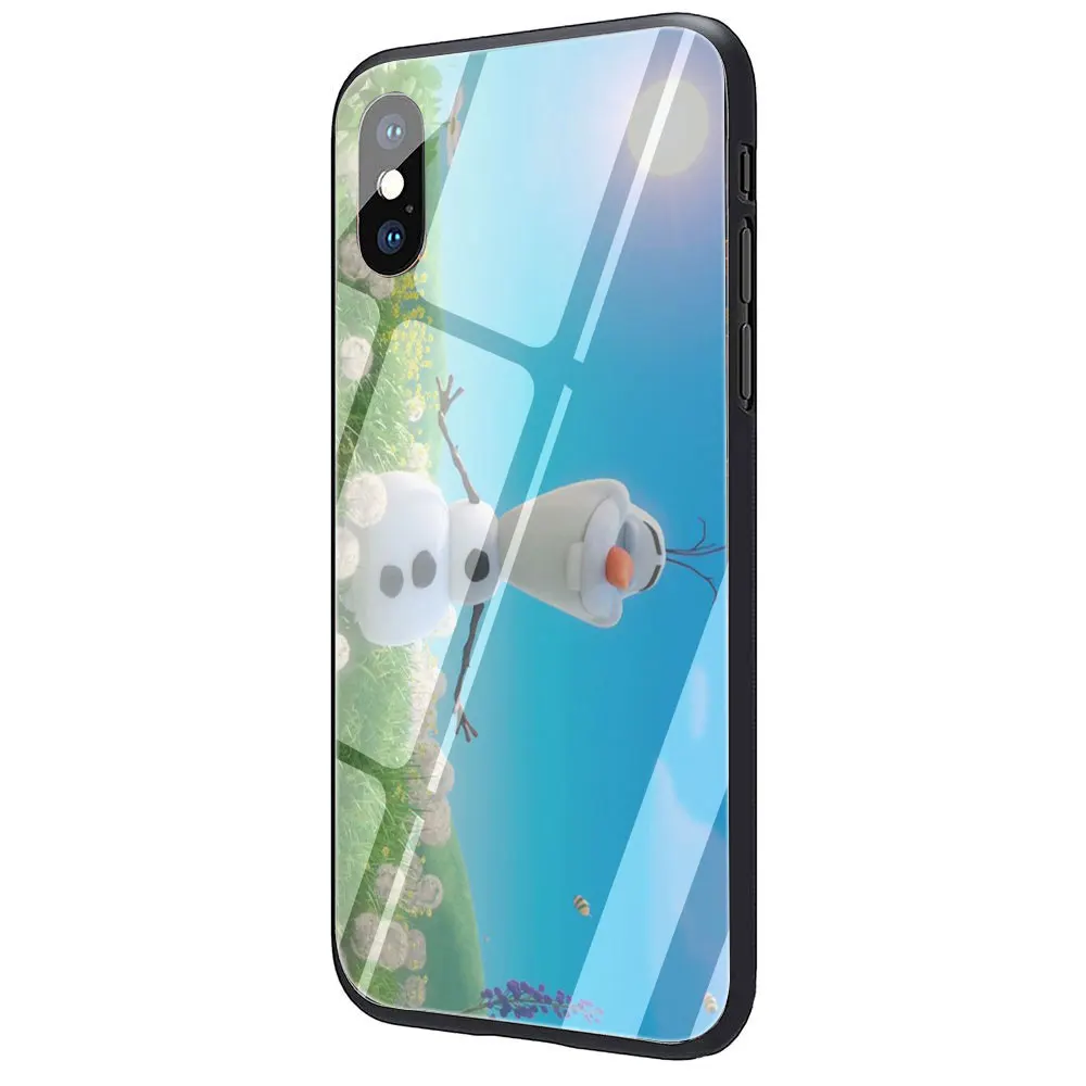 G1 Милый чехол olaf snow man из закаленного стекла для iPhone 11 Pro 6 6S Plus 7 8 Plus X XS XR XS Max - Color: G1