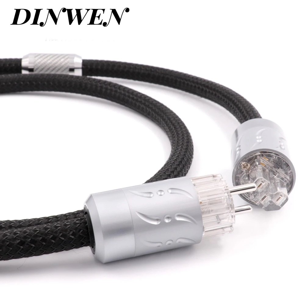 Viborg Hifi аудио многожильный 5N Litz OFC шнур питания ЕС IEC320 сети переменного тока Кабель питания тефлоновый изолятор Чистая латунь Экранирование 1,8 м