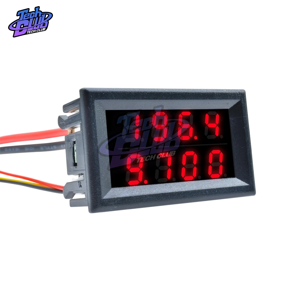 100 V/200 V 10A Мини цифровой вольтметр Амперметр постоянного тока высокой точности измерительного прибора 5-проводки 4 бит точный Напряжение измеритель тока