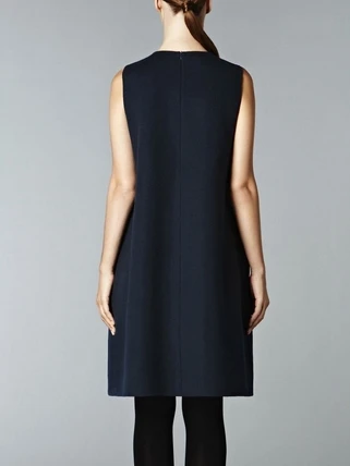 Платье без рукавов женское гладкое яркое элегантное прямого кроя|a-line dress|sleeveless