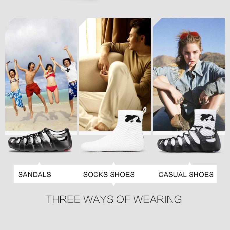 ONEMIX Roman Shoes Women Sneakers Platform Shoes Socks Gladiator Sandals Men Breathable Running Beach Water Sports Shoes