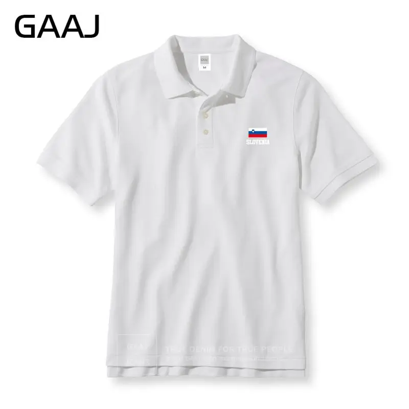 White GAAJ Словения флаг рубашки поло мужские и женские унисекс летние модные мужские поло брендовая одежда высокого качества повседневные мужские#58KP4 - Цвет: White