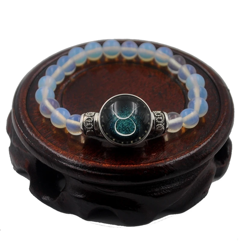 Браслеты из натурального камня 12 видов розовые кварцевые бусины Опаловый камень