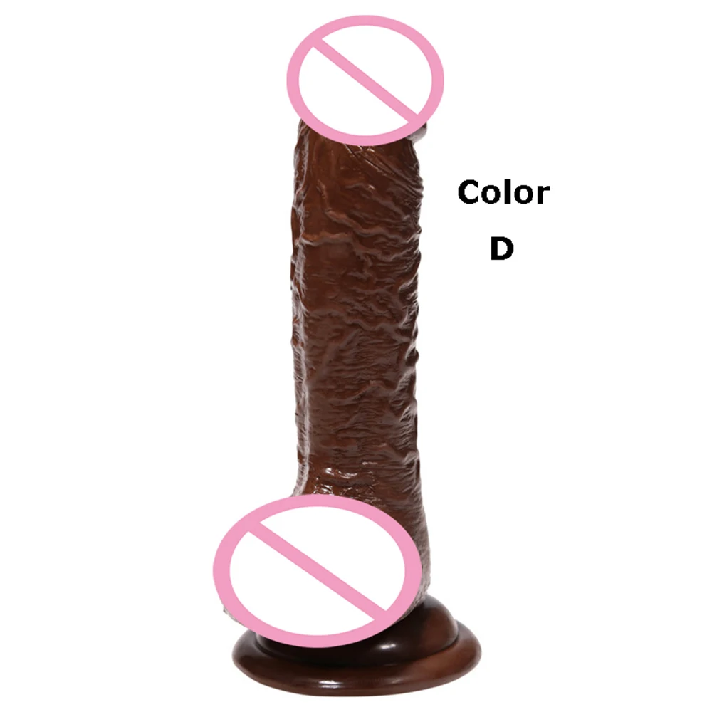 4 цвета реалистичный фаллоимитатор сильная присоска гибкий пенис силиконовый