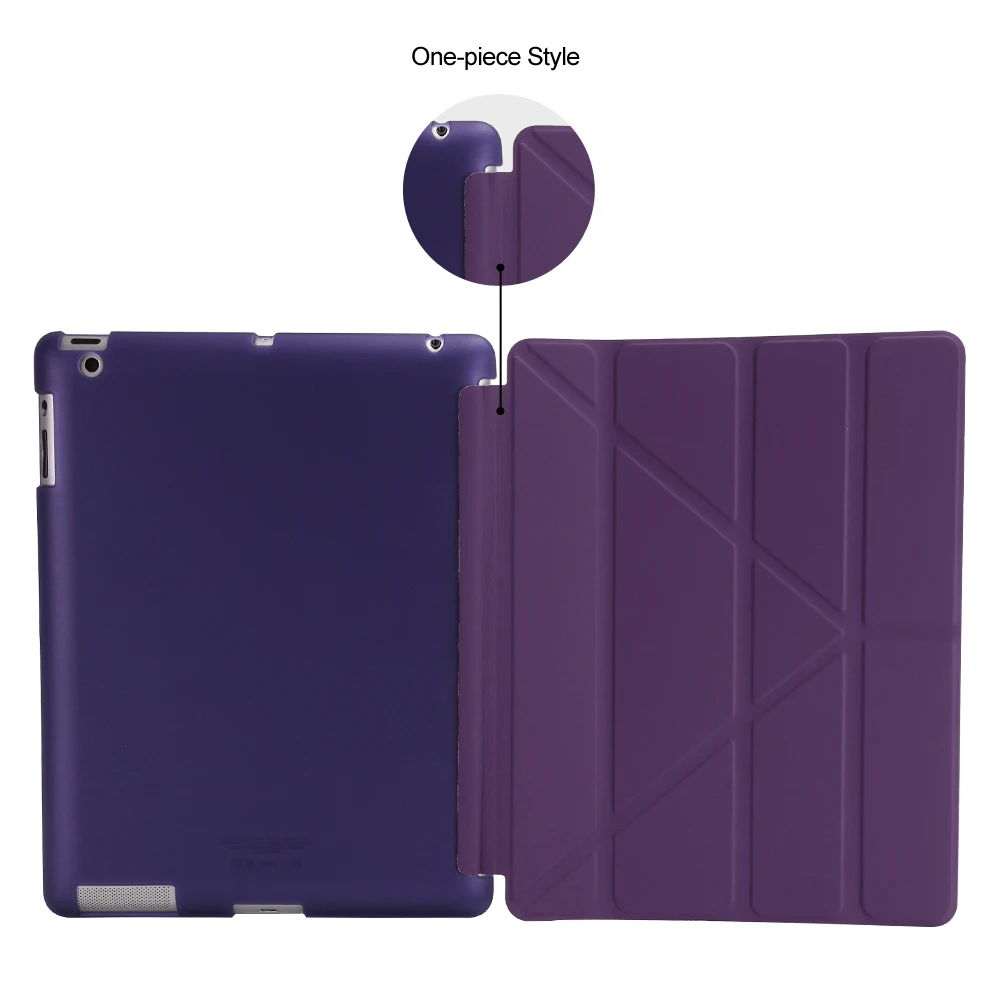 Новый Популярный чехол для Apple ipad 4 3 2 PU кожаный + TPU Мягкий умный | Компьютеры и офис