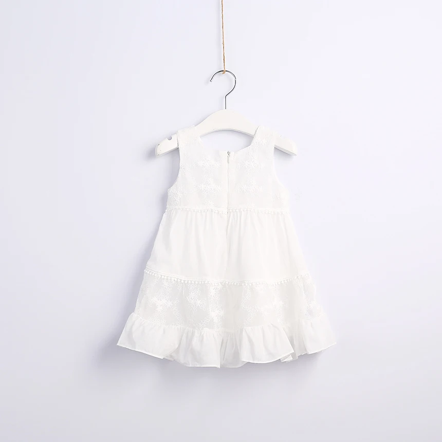 Кружевное платье на бретелях с рюшами для маленьких девочек оптовая продажа