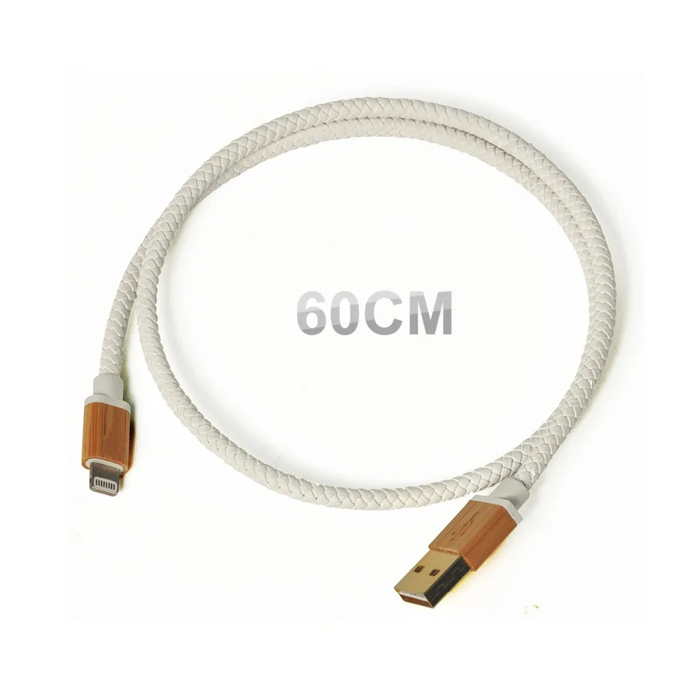 MFi Сертифицированный ZORESYN 60 см короткий USB кожаный плетеный кабель для iPhone XS Max XR X 8