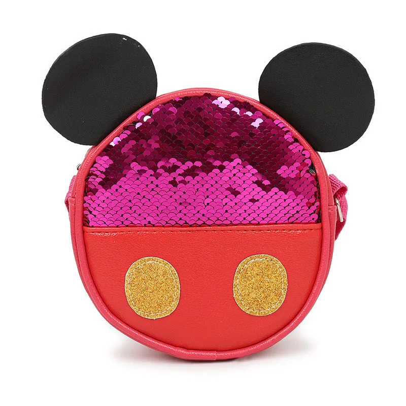 D Мини-рюкзак disney с Микки Маусом, Набор сумок через плечо для девочек 2-5 лет, Детские диагональные сумки, подарки на день рождения - Цвет: D
